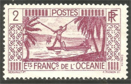 XW01-2687 Océanie Bateau Voilier Sailing Ship Boat Schiff Pêcheur Fisherman Fishing Sans Gomme - Vissen