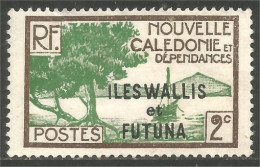 XW01-2682 Wallis Et Futuna 2c Surcharge Baie Pointe Palétuviers Bay Sans Gomme - Used Stamps