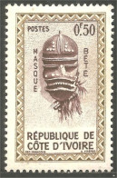 XW01-2662 Cote Ivoire 0f50 Masque Bété Mask Sans Gomme - Costumes
