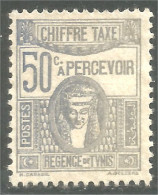 XW01-2619 Tunisie Regence De Tunis 50c Chiffre Taxe Sans Gomme - Strafport