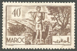 XW01-2576 Maroc Berger Chèvre Shepherd Goat Ziege Sans Gomme - Autres & Non Classés