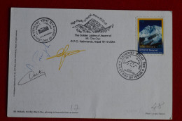 Signed Robert Paragot + 2 Climbers Makalu Maxicard FDC Himalaya Mountaineering Escalade  Alpiniste - Sportspeople