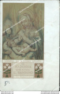 Bv214 Cartolina Dipinto Di B.luino Milano La Madonna Che Adora Il Bambino - Autres & Non Classés