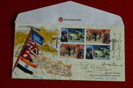 Signed By 6 Climbers Everest 1953 Hillary Band Wylie Gregory Lowe Wesmacott Himalaya Mountaineering Escalade  Alpiniste - Sportspeople