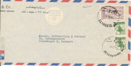 Lebanon FRONTPAGE Of An Air Mail Cover Sent To Denmark 9-10-1959 (NOT A COVER ONLY THE FRONTPAGE) - Libano