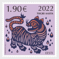 2022 1075 Estonia Chinese New Year - Year Of The Tiger MNH - Estonia
