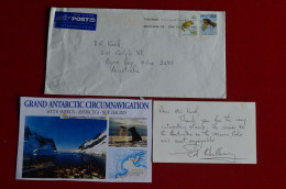 Signed Twice E P Hillary Card With Cover Antarctic Cruise Everest Himalaya Mountaineering Escalade  Alpiniste - Sportspeople