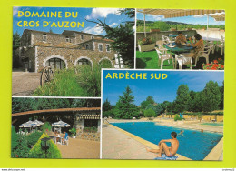 07 VOGUE Vers AUBENAS N°5860 Domaine Du CROS D'AUZON St MAURICE D'ARDECHE En 4 Vues Piscine Terrasse PUB MIKO - Aubenas