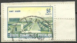 Turkey: 1963 Regular Issue Stamp 50 K. ERROR "Double Perf." - Usados