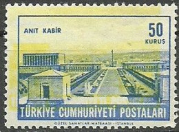Turkey: 1963 Regular Issue Stamp 50 K. ERROR "Shifted Print (Blue Color)" MNH** - Unused Stamps