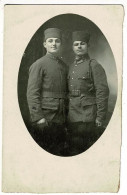 Carte Photo Studio Masard, Chalon Sur Saône - 2 Soldats 17e Régiment Tirailleurs Algériens, Caserne Carnot 1922/1923 - Uniformi