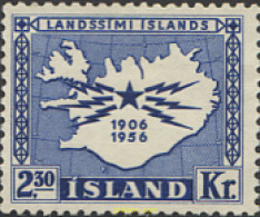 101122 MNH ISLANDIA 1956 50 ANIVERSARIO DE LAS TELECOMUNICACIONES EN ISLANDIA - Lots & Serien