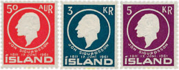 101134 MNH ISLANDIA 1961 50 ANIVERSARIO DEL NACIMIENTO DE JON SIGURDSSON - Collezioni & Lotti