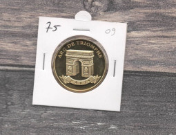 Médaille Souvenirs&Patrimoine : Arc De Triomphe  (couleur Or) - 2009 - Otros & Sin Clasificación