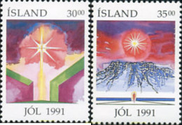 101416 MNH ISLANDIA 1991 NAVIDAD - Lots & Serien