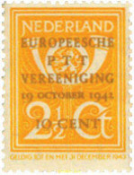 102644 MNH HOLANDA 1943 1 CONGRESO POSTAL EUROPEO - ...-1852 Voorlopers