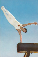 Chinese Postcard - Man Gymnast Doing One Arm Cartwheel - Ginnastica