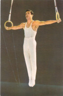 Chinese Postcard - Man Gymnast Doing Cross Hold - Gymnastics