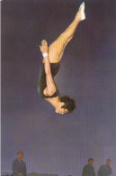 Chinese Postcard - Woman Gymnast Doing Back Somersault With Straight Trunk - Gimnasia