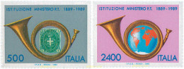 124645 MNH ITALIA 1989 CENTENARIO DEL MINISTERIO DE CORREOS Y TELECOMUNICACIONES - 1. ...-1850 Prephilately