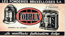 Fonderies Bruxelloises FOBRUX, Haren, Appareils Au Charbon. Chauffage, Poêle, ... - Publicités