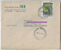 Brazil 1977 Cover Sent From São Paulo Agecny Nothmann To Blumenau Commemorative Stamp Amateur Radio Day - Lettres & Documents