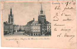 CPA Carte Postale Belgique Courtrai Grand Place Eglise St Martin Et Les Halles  1899 VM81095ok - Kortrijk