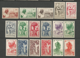 GUADELOUPE N° 197 à 213 Série Complète  NEUF* AVEC OU TRACE DE CHARNIERE  / MH - Unused Stamps