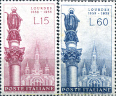 130469 MNH ITALIA 1958 CENTENARIO DE LA APARICION DE LOURDES - ...-1850 Voorfilatelie