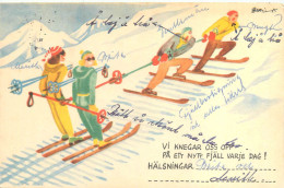 210524A - SUEDE - HALSNINGAR - Vi Knegar Oss Opp Pa Ett Nytt Fjäll Varje Dag ! - Escalade Ski Montagne Neige - Suecia