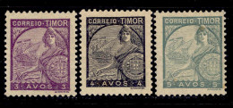 ! ! Timor - 1935 Padroes 3 To 5a - Af. 209 To 211 - MH - Timor