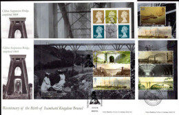2006 Birth Bicentenary Of Isambard Kingdom Brunel Norvic Limited Edition Prestige Booklet First Day Cover Set. - 2001-2010 Dezimalausgaben