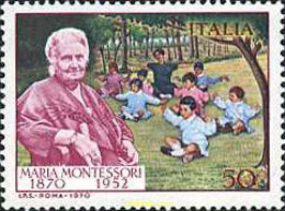 130783 MNH ITALIA 1970 CENTENARIO DEL NACIMIENTO DE MARIA MONTESSORI - ...-1850 Préphilatélie