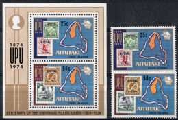 AITUTAKI  Timbres-Poste N°113** & 114** + BF 2 Neufs Sans Charnières TB - Aitutaki