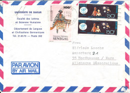 Senegal Air Mail Cover Sent To Germany DDR Dakar 24-1-1987 - Senegal (1960-...)