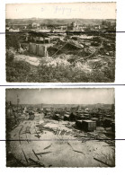 6 PHOTOGRAPHIES . Rhône. Grigny.  Bombardement Du Dépôt Locomotives BADAN ?, PLM , Train Vapeur , Wagons , Gare, Guerre, - Lugares