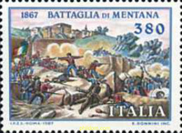 131522 MNH ITALIA 1987 120 ANIVERSARIO DE LA BATALLA DE MENTANA - 1. ...-1850 Prephilately