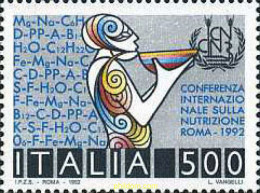 131625 MNH ITALIA 1992 CONFERENCIA INTERNACIONAL SOBRE LA NUTRICION - ...-1850 Voorfilatelie