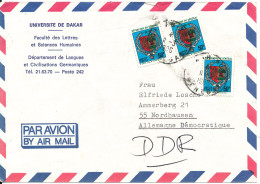 Senegal Air Mail Cover Sent To Germany DDR Dakar 11-3-1986 - Sénégal (1960-...)