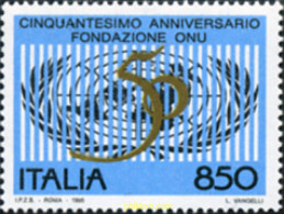 131691 MNH ITALIA 1995 50 ANIVERSARIO DE LA FUNDACION DE LA ONU - ...-1850 Préphilatélie