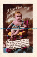 R127214 Greetings. A Bright And Happy Birthday. Baby On The Chair. RP - Monde