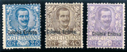 P3151 - ITALIA ERITREA SASS.24,25 E 27 NUOVI INTEGRI E TL. ALTO VALORE CATALOGO. - Erythrée