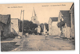 CPA 52 Marault Grande Rue Et L'église - Autres & Non Classés