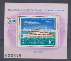 Roumanie 1981 BL 147 ** Commission Européenne Du Danube Vedette Moldova - Hojas Bloque