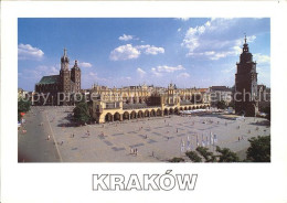 72461295 Krakow Krakau Hauptmarkt Marienkirche Tuchhallen Rathausturm Krakow Kra - Pologne