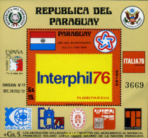 151108 MNH PARAGUAY 1976 INTERPHIL 76. EXPOSICION FILATELICA INTERNACIONAL - Paraguay