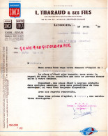 87- LIMOGES- LETTRE L. THARAUD FILS-ARONDE-SIMCA-ARIANE-VEDETTE-GARAGE AUTOMOBILE-49 AV. GEORGES DUMAS-1960 - Cars