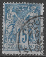 Lot N°132 N°90,oblitéré Cachet à Date MANCHE COUTANCES - 1876-1898 Sage (Tipo II)