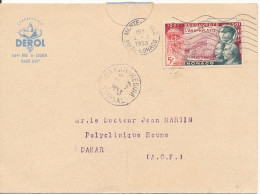 Monaco Card Sent To Dakar A.O.F. 2-7-1953 The Card Is Bended - Briefe U. Dokumente