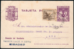 Lugo - Edi O EP 81+..- Entero Postal Mat "Ribadeo" A Reus - 1931-....